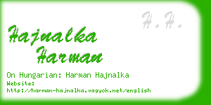 hajnalka harman business card